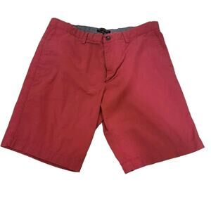 Banana Republic Shorts Men's Size 36 Red Chino Cotton Golf Flat Front Pocket